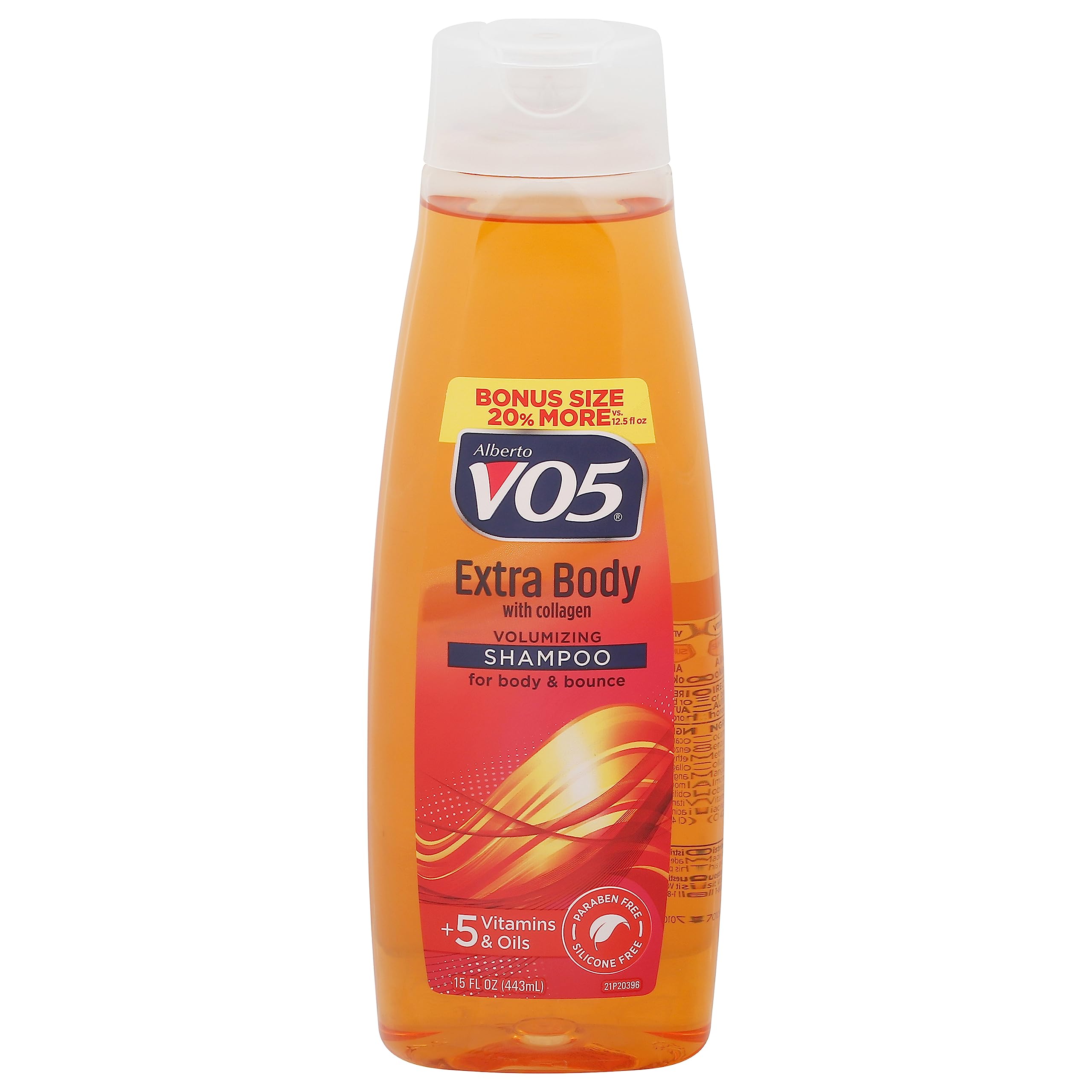 Alberto VO5 bottle front view showing label and volumizing benefit