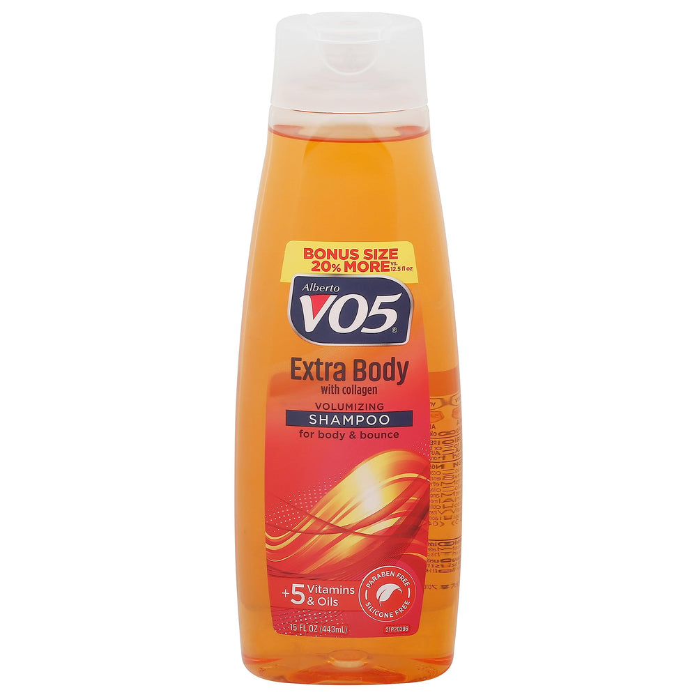 Alberto VO5 bottle front view showing label and volumizing benefit