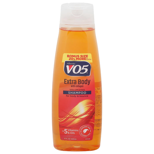 Alberto VO5 bottle front view showing label and volumizing benefit