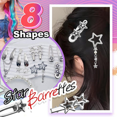 Albooss clips styled on hair side view, adds edgy decorative accent