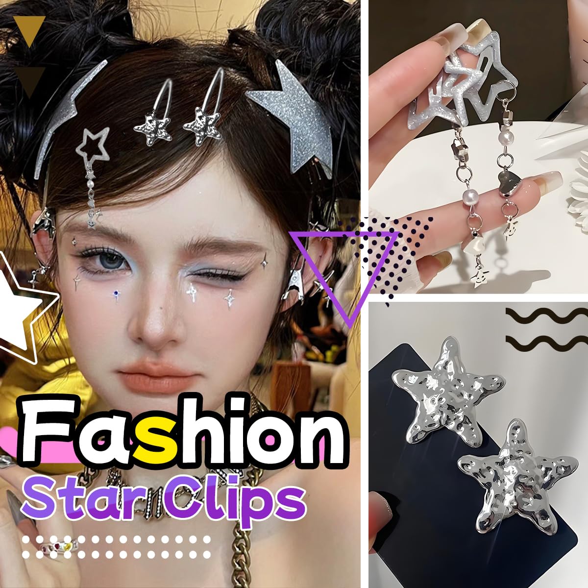 Albooss hairpin in styled hair, secure hold and visible edge detail
