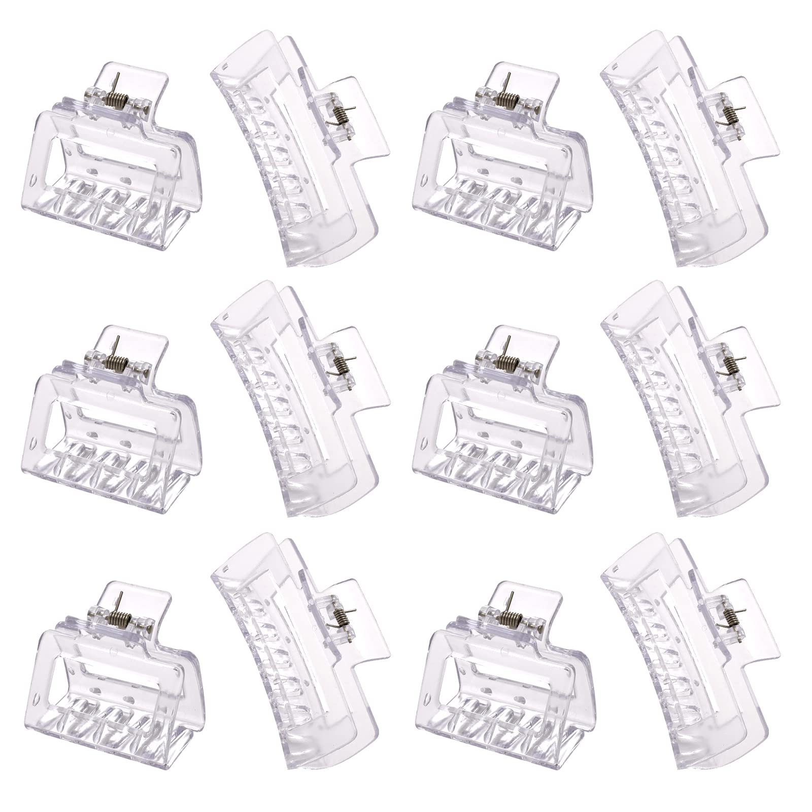 Alemaky front packaging showing full 12-piece clear clip set and box, organized
