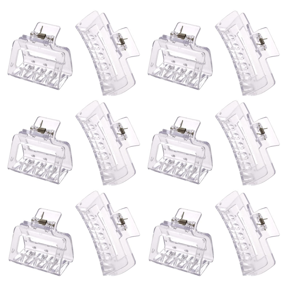 Alemaky front packaging showing full 12-piece clear clip set and box, organized