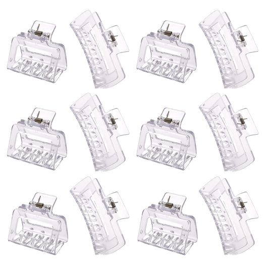 Alemaky front packaging showing full 12-piece clear clip set and box, organized
