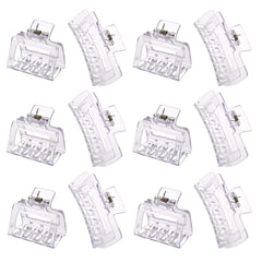 Alemaky front packaging showing full 12-piece clear clip set and box, organized