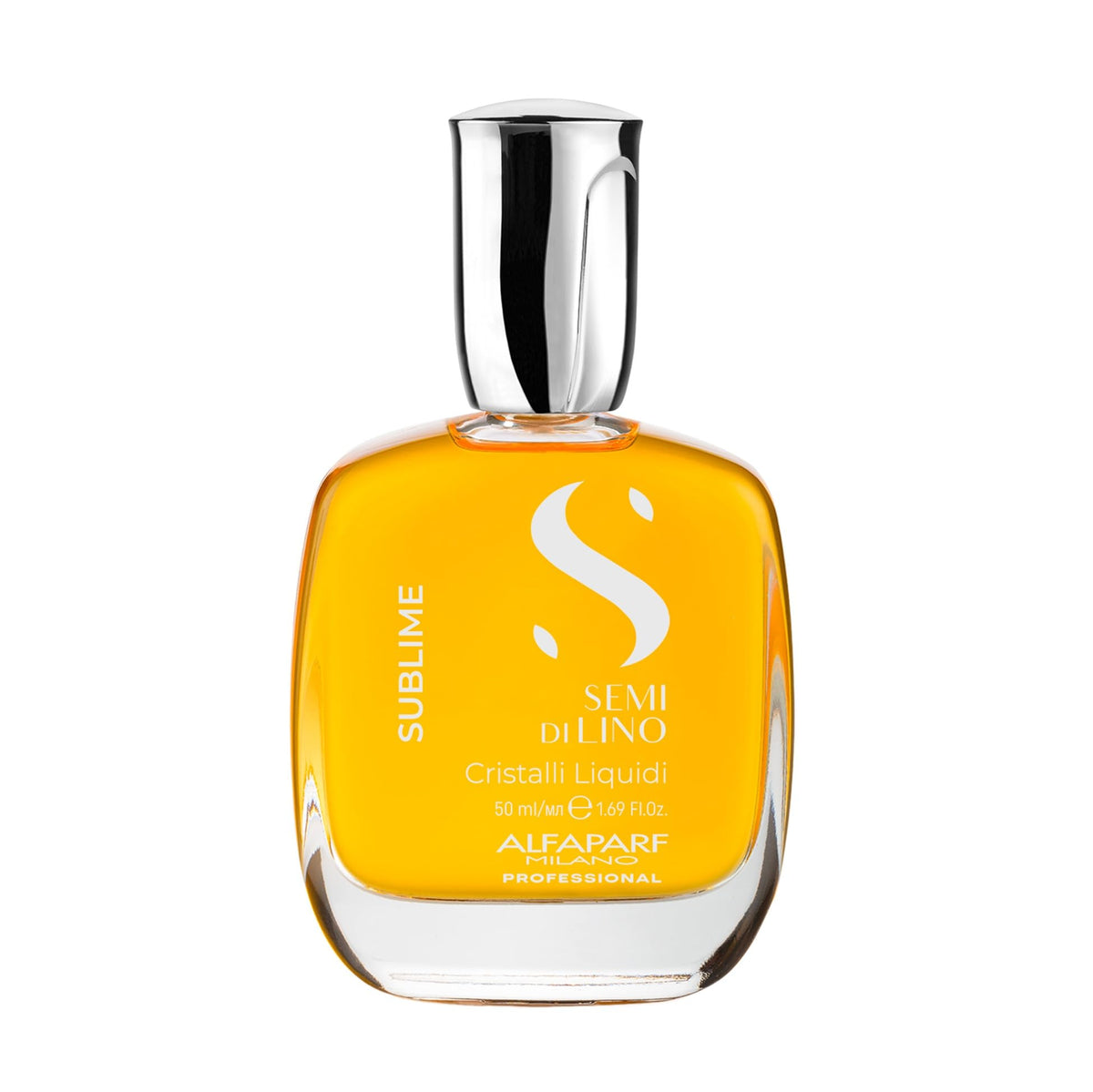 ALFAPARF MILANO Cristalli Liquidi bottle front showing sleek packaging and brand shine