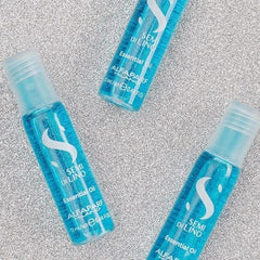 ALFAPARF MILANO before-and-after on ends showing reduced frizz and glossy finish