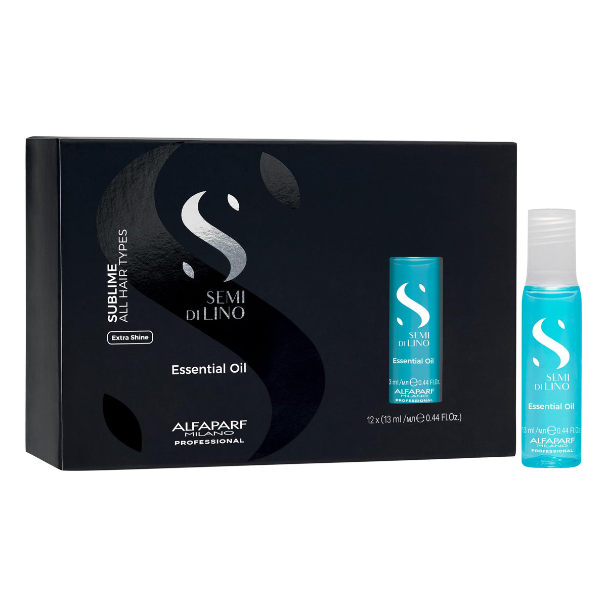 ALFAPARF MILANO front packaging showing 12 vials and benefit of instant shine