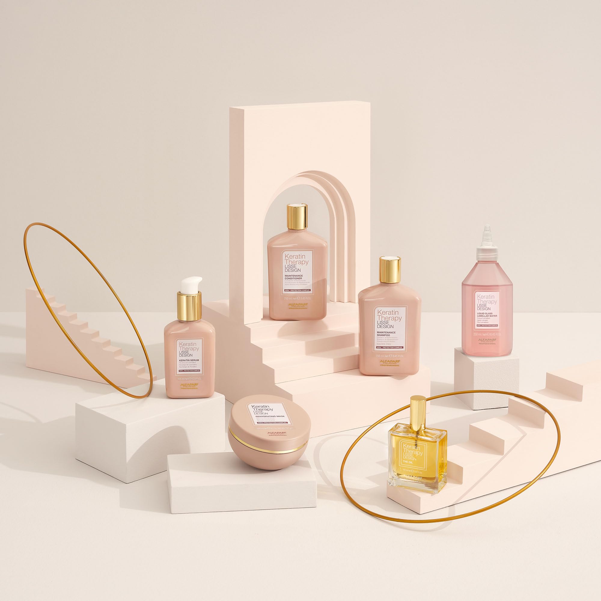 ALFAPARF MILANO salon styling station with product ready for professional use