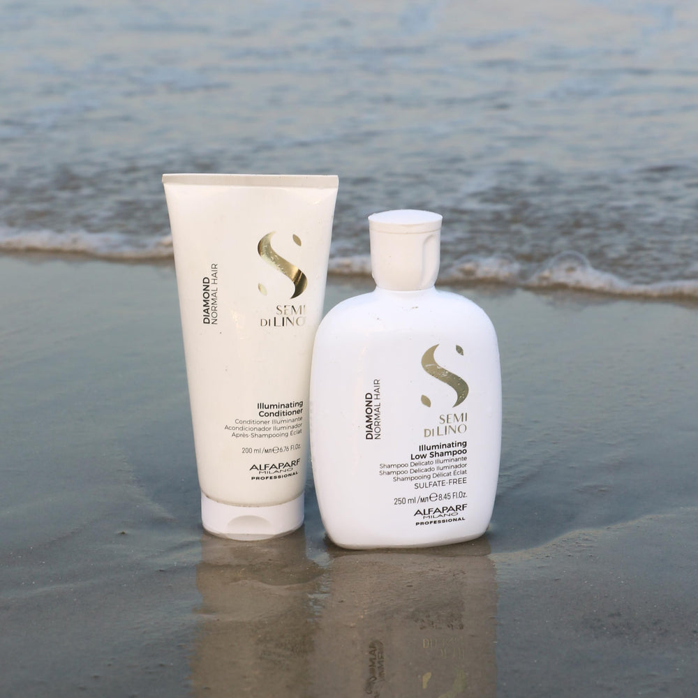 ALFAPARF MILANO before and after hair showing increased shine benefit