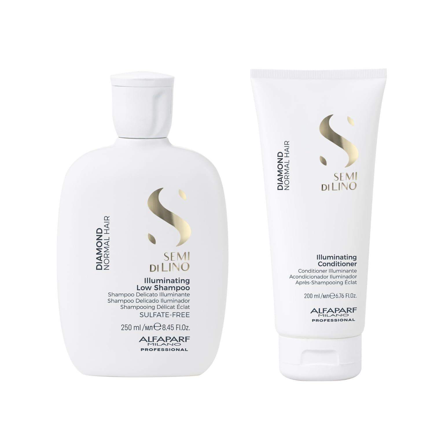 ALFAPARF MILANO front packaging showing duo and salon-quality shine