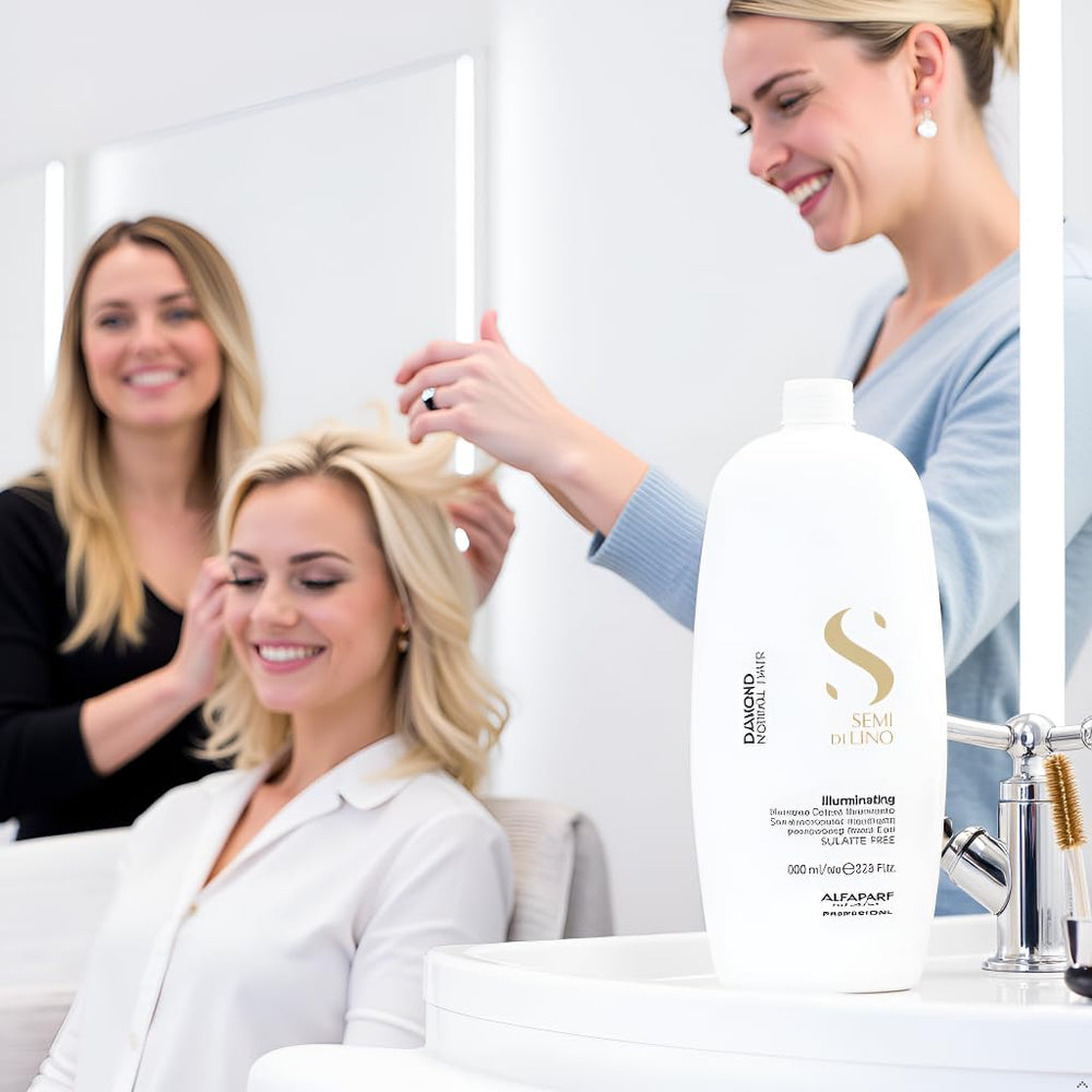 ALFAPARF MILANO bottle in hand to display real-life size