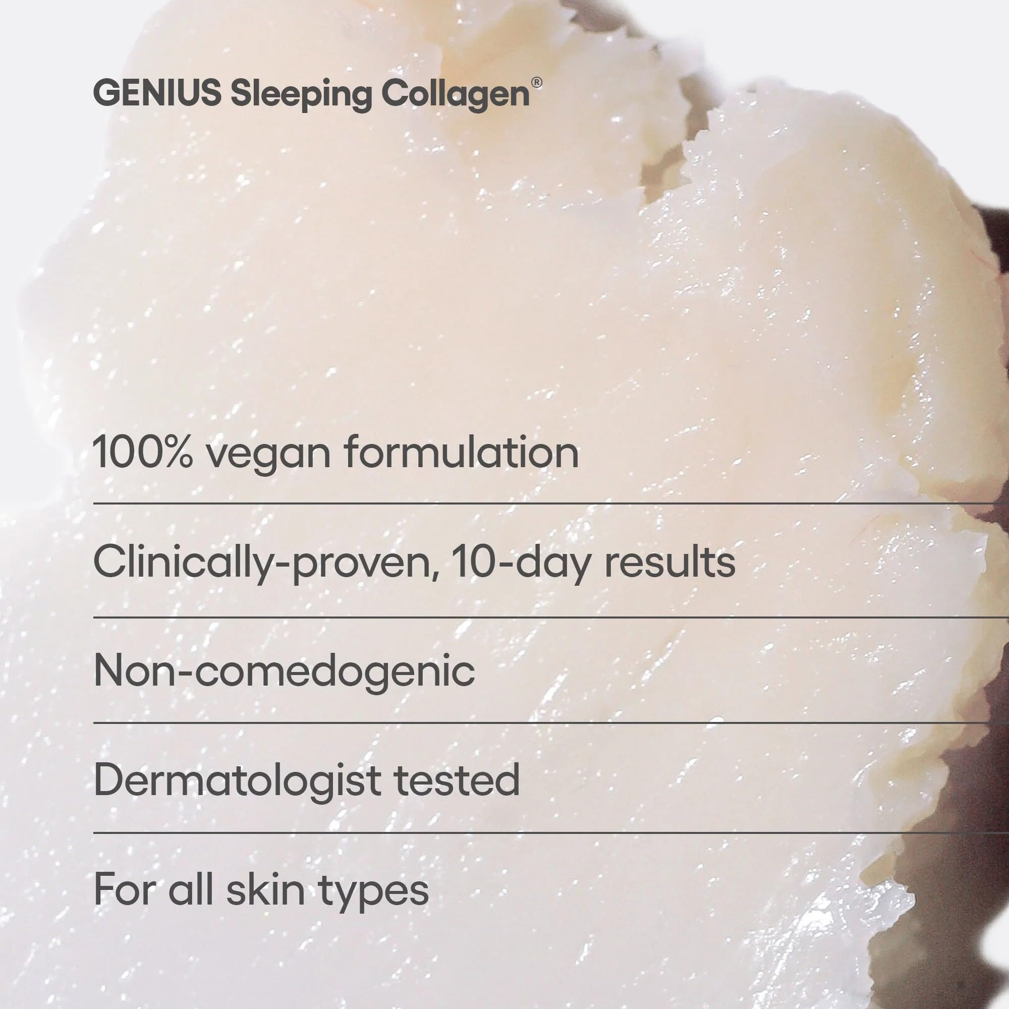 Algenist open jar top view revealing buttery cream for smoother skin