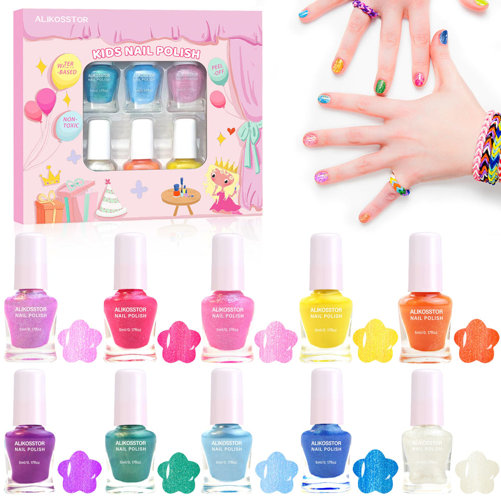 ALIKOSSTOR front packaging showing ten colorful bottles and kit benefits