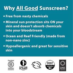 All Good sunstick creamy texture close-up highlighting smooth, moisturizing finish