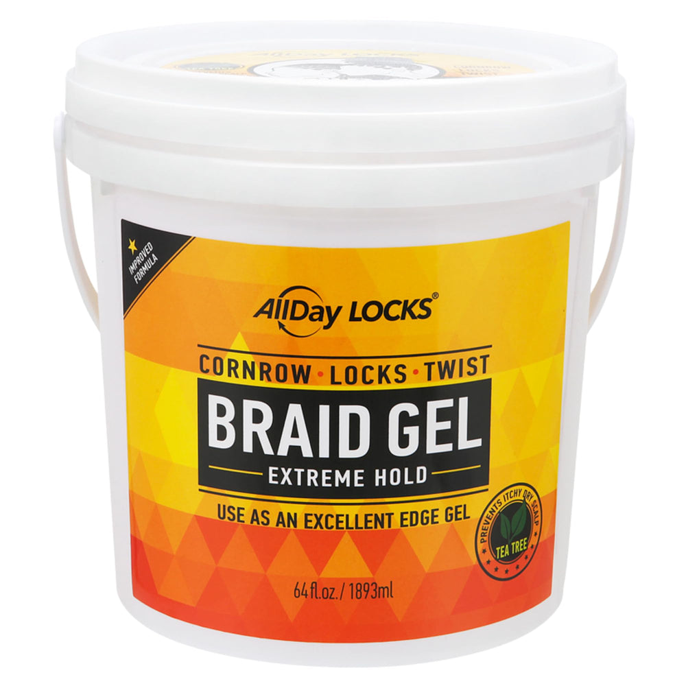 AllDay Locks bucket front showing product label and size for long-lasting hold