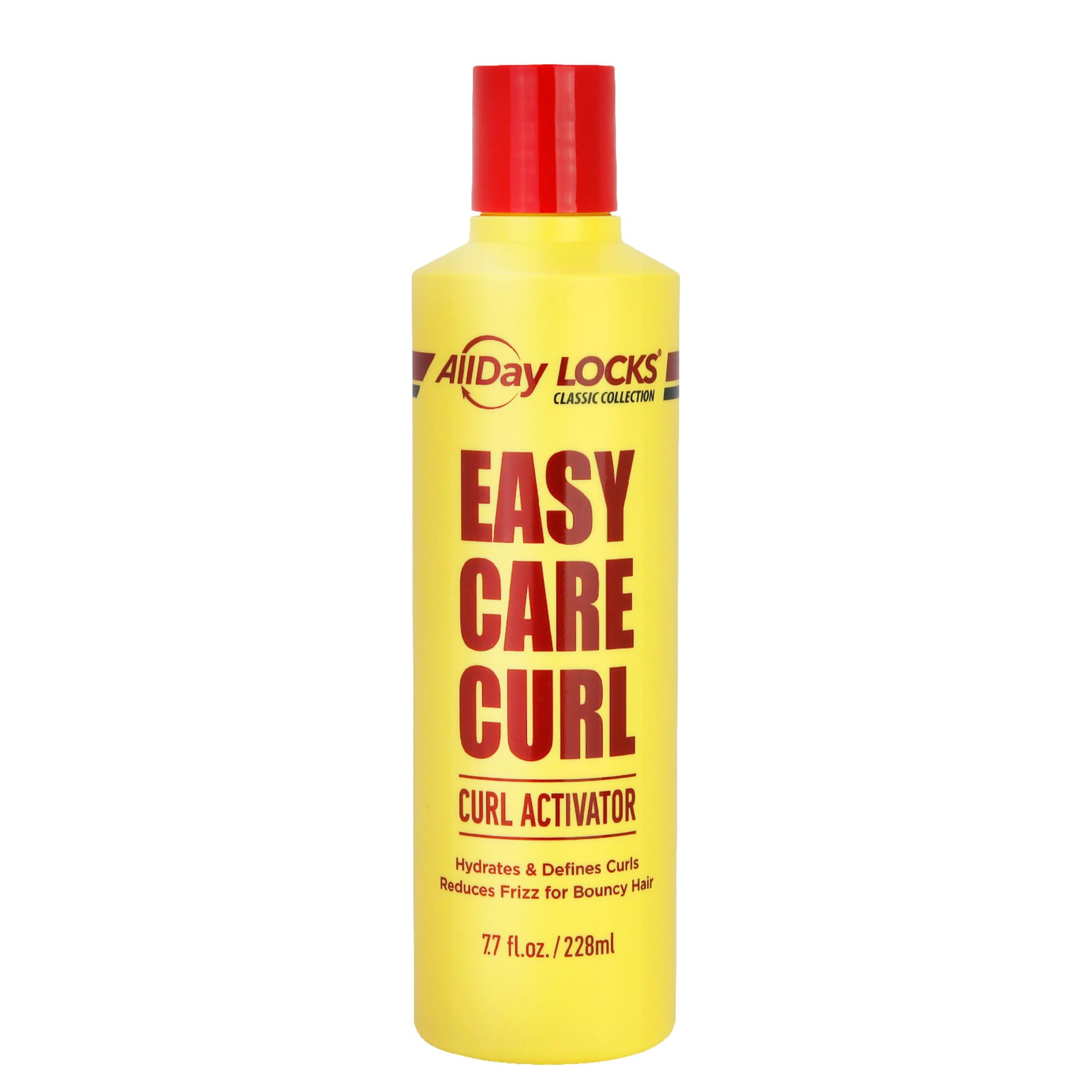 AllDay Locks front bottle showing label and 7.7 oz size, easy identification