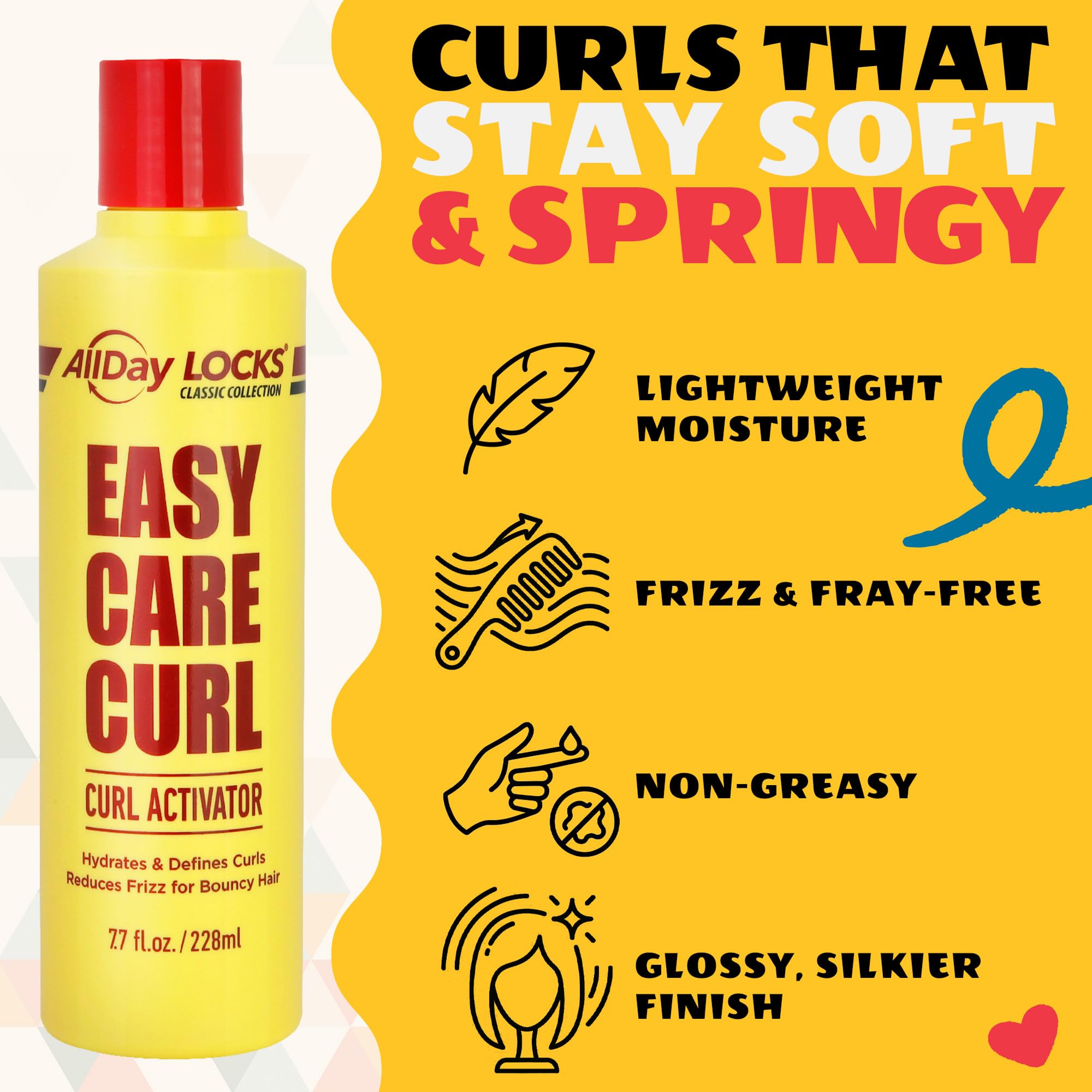 AllDay Locks applied to damp hair by hand, demonstrating easy spreadability