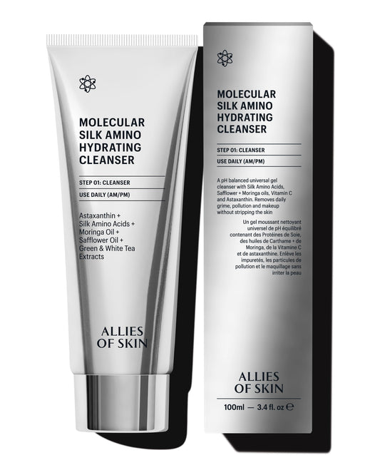 Allies of Skin front packaging showing bottle and branding for quick product ID and shelf appeal