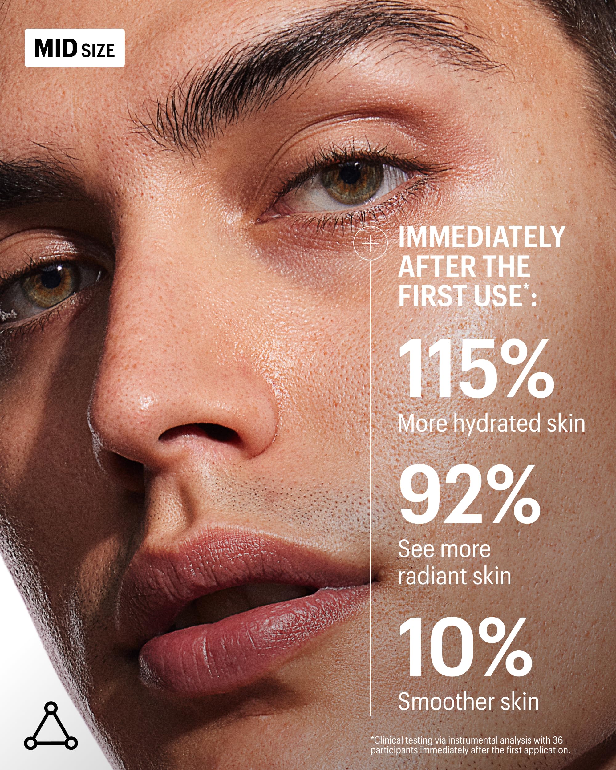 Allies of Skin product on palm, illustrating small travel-friendly size and easy spreadability