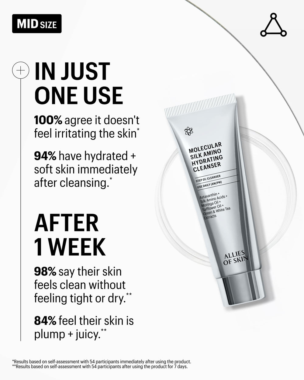 Allies of Skin cleanser texture foam closeup demonstrating gentle, non-stripping lather