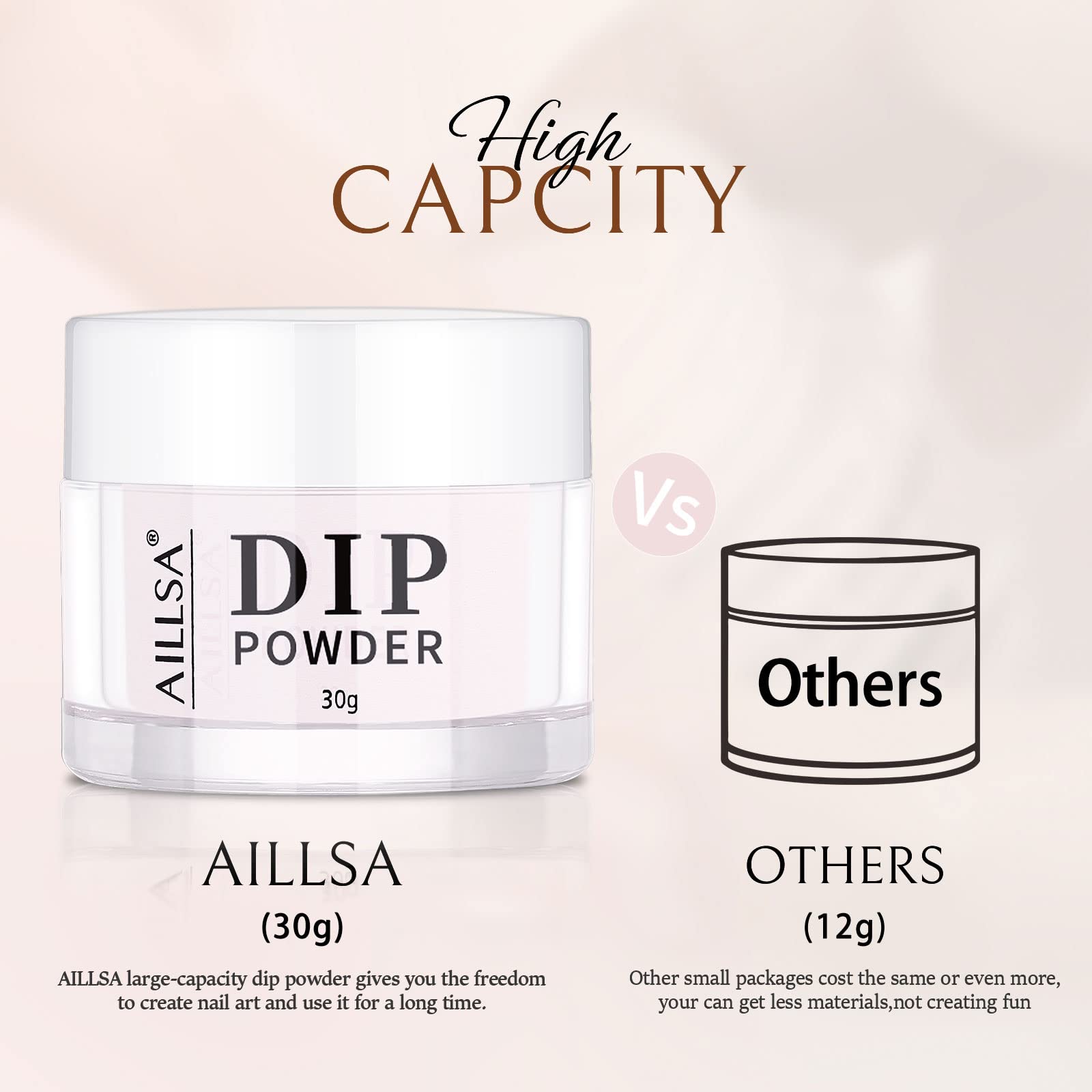 AILLSA finished glossy nails in soft pink showing long-lasting, salon-quality shine