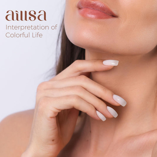 AILLSA brush stroke on swatch card displaying smooth, even coverage benefit