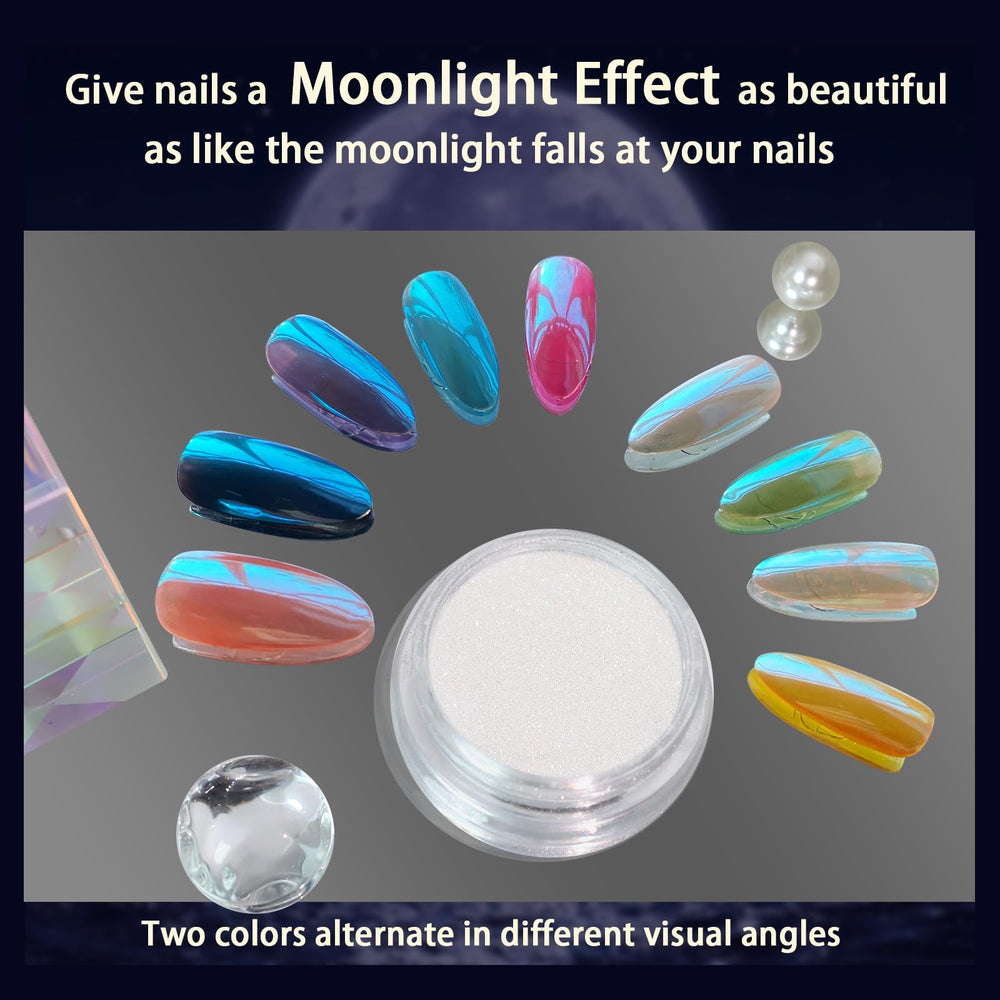 Allstarry mixed into clear gel to create custom pearlescent polish with durable shine