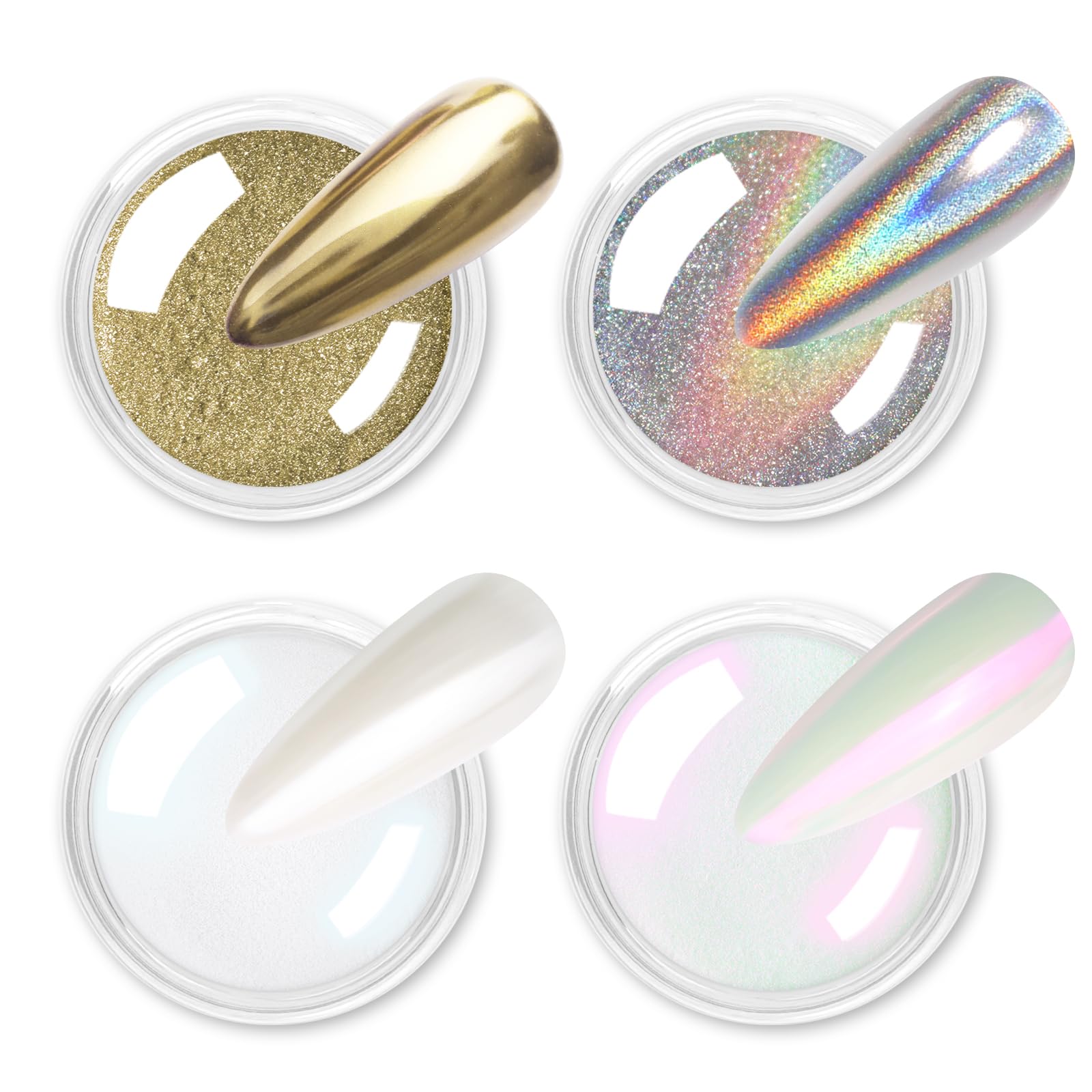 Allstarry front packaging showing the four chrome pigment pots and labels for easy identification