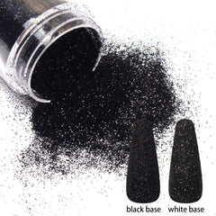 Allstarry close-up of black glitter texture creating bold textured contrast