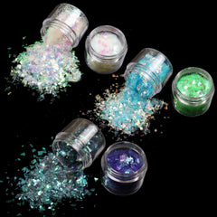 Allstarry flakes used in face and eye makeup providing festival-ready sparkle