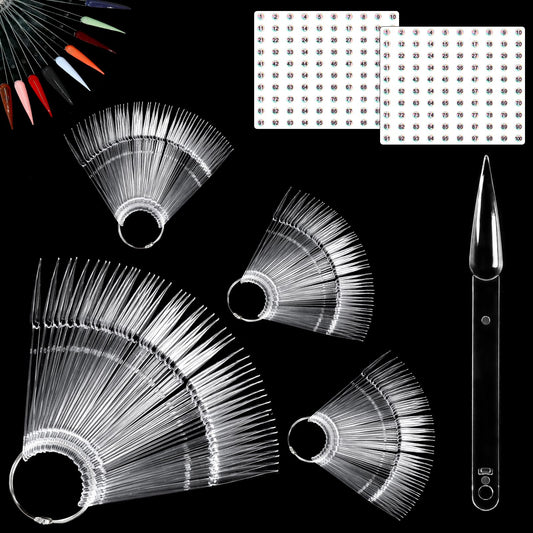 Allstarry packaging showing 200 clear pointed swatch sticks, fast organization benefit
