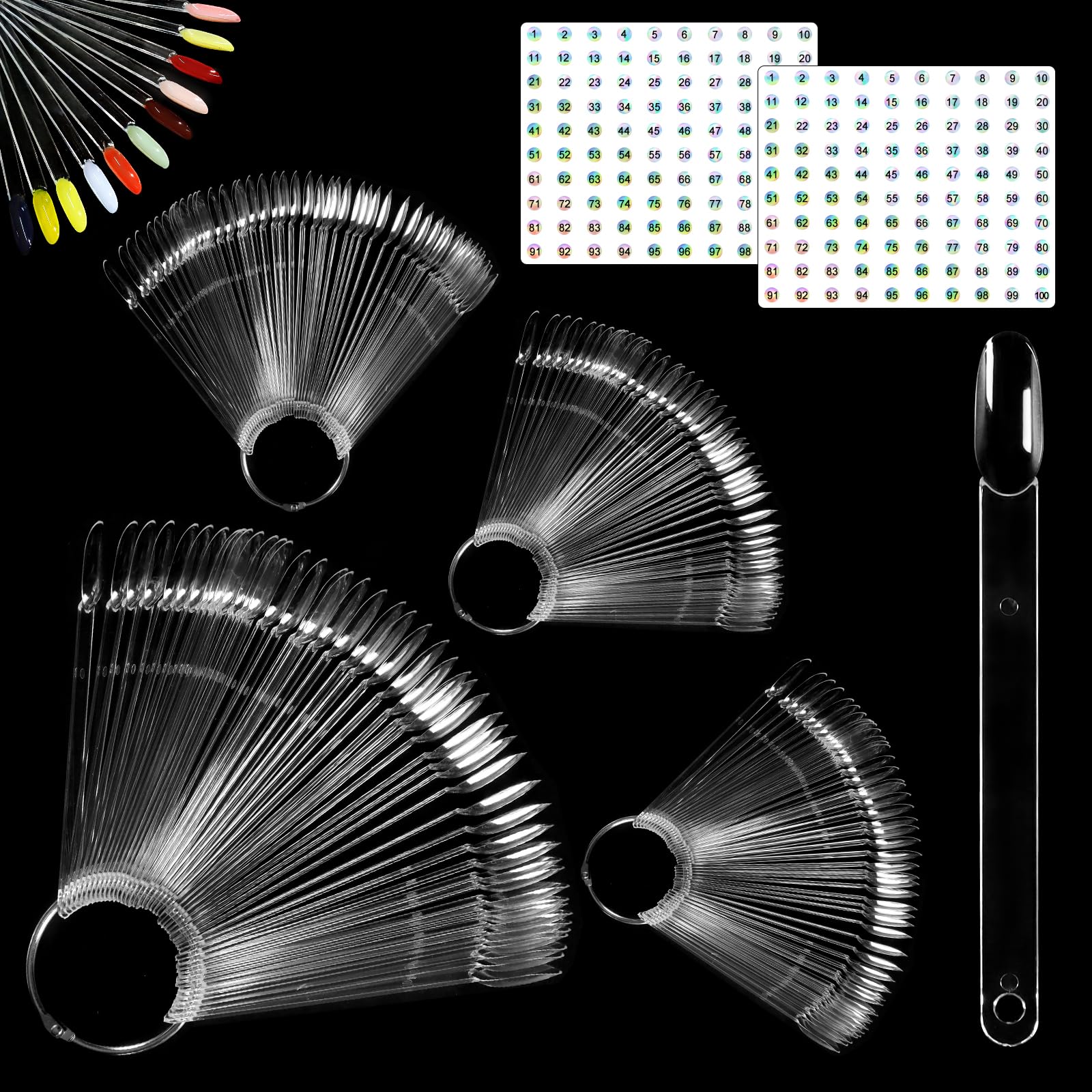 Allstarry clear swatch sticks front display showing tidy organization and fast selection