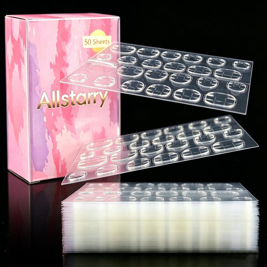 Allstarry front packaging showing 50 sheets and product benefit clear organization