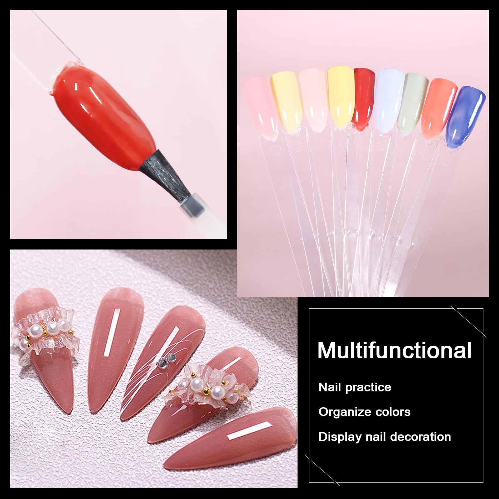 Allstarry swatch stick used for detailed nail art practice demonstrating precision benefit