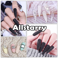 Allstarry in use sprinkling glitter over a nail for simple application benefit