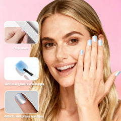 Allstarry lifestyle wearing shot showing finished manicure for instant glam