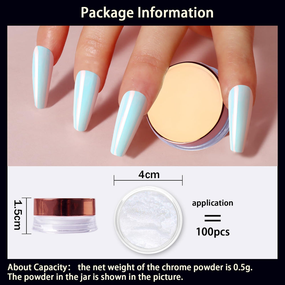 Allstarry mixed into clear polish bottle illustrating custom pearl polish option