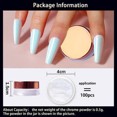Allstarry mixed into clear polish bottle illustrating custom pearl polish option