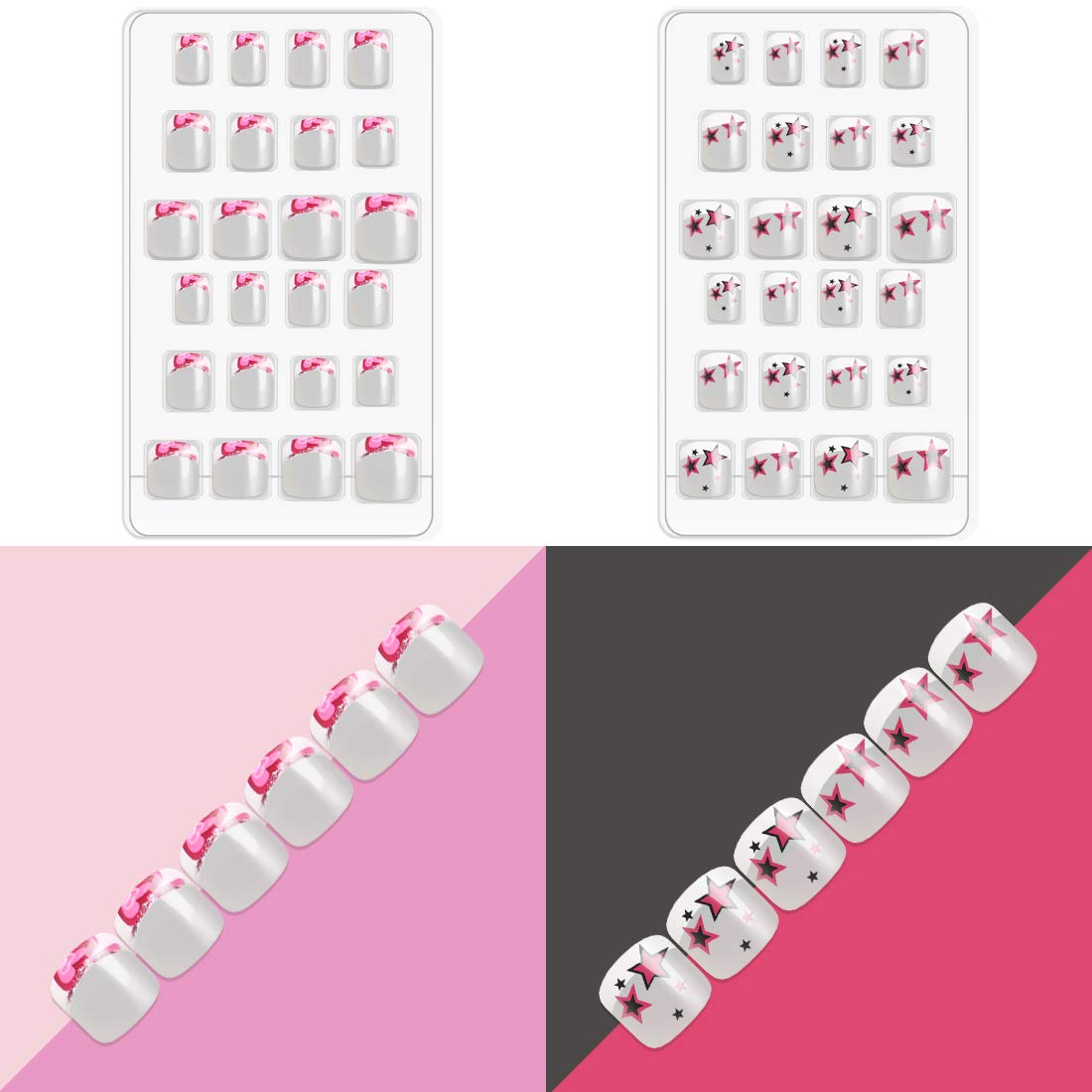 Allstarry applied nails on child's hands illustrating neat wearable finish and comfort