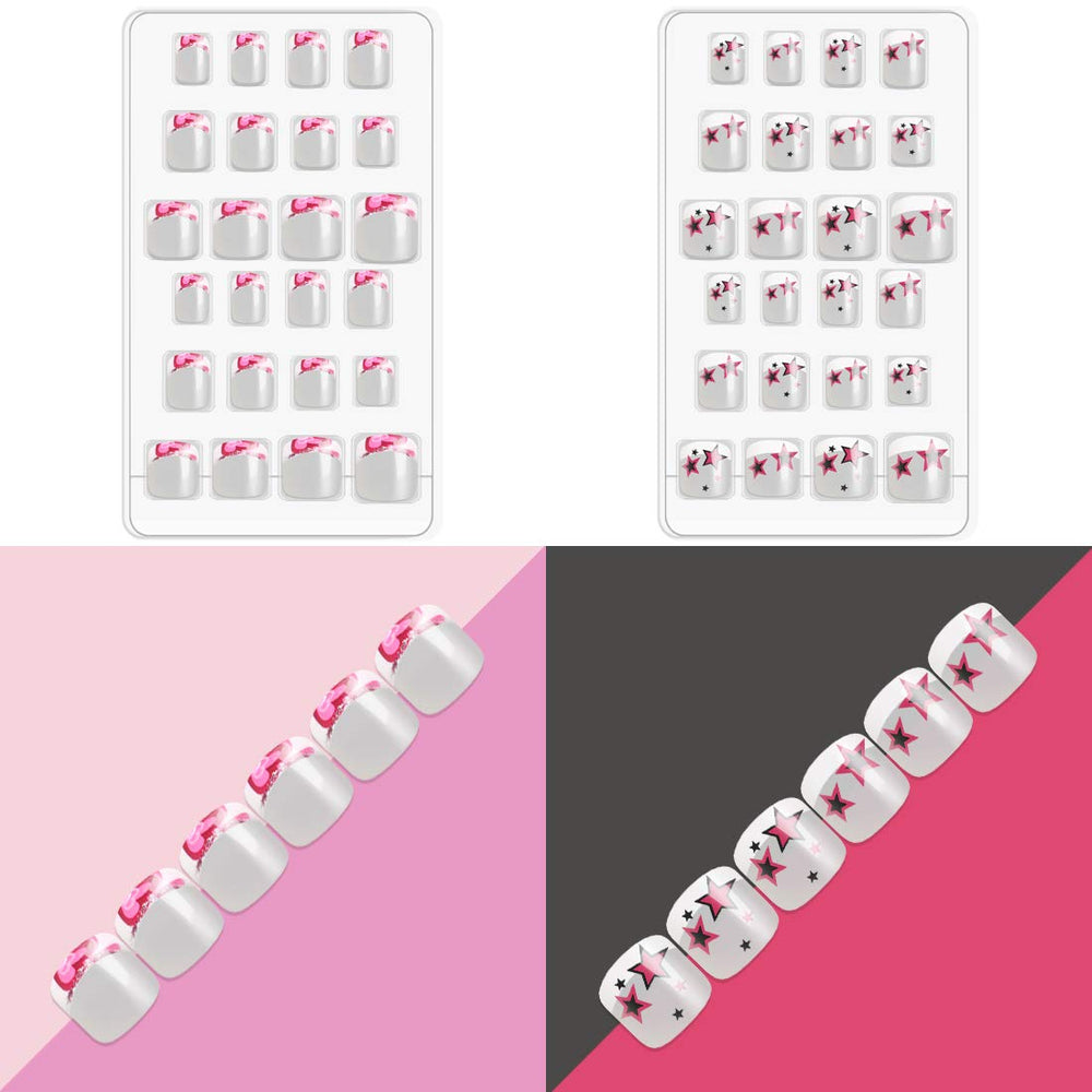 Allstarry applied nails on child's hands illustrating neat wearable finish and comfort