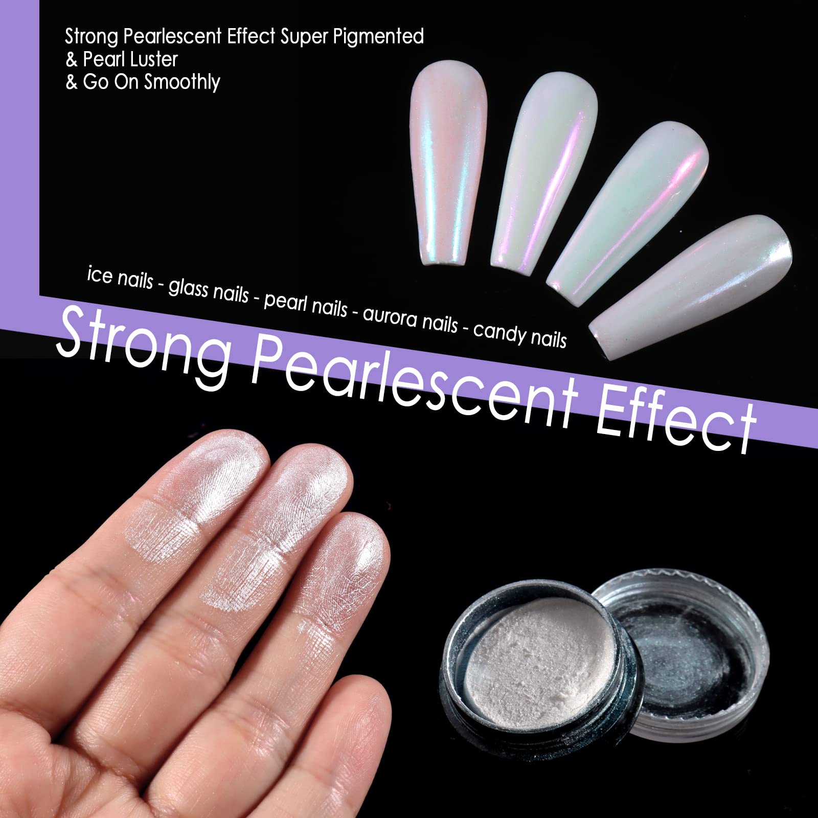 Allstarry macro of powder texture revealing fine shimmer for smooth chrome application