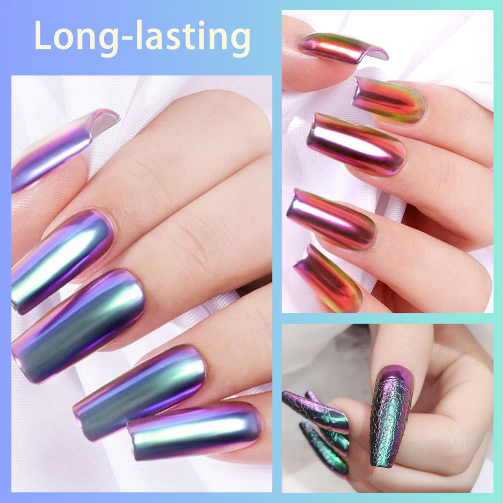 Allstarry pigment mixed into clear polish demonstrating custom tint benefit
