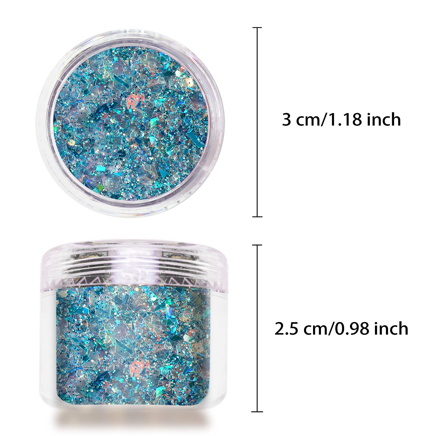Allstarry mixed flakes suspended in resin tumbler for glossy finish
