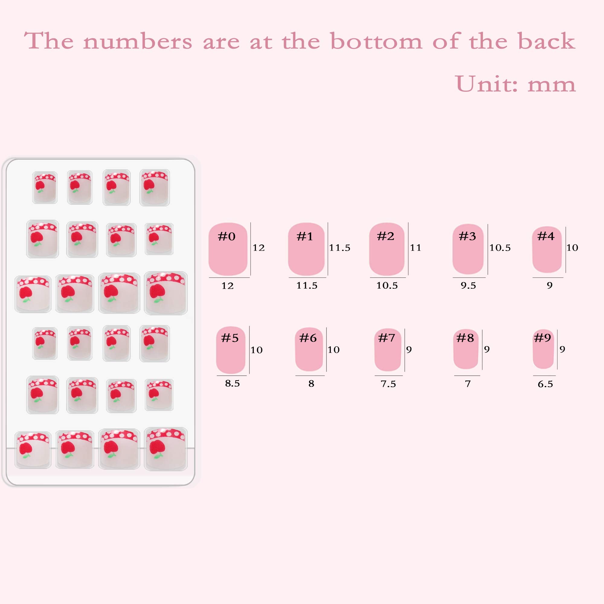 Allstarry size chart with numbered tips highlighting varied sizes for proper fit