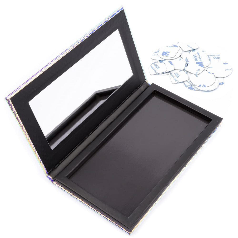 Allwon mermaid palette opened revealing mirror and ready-to-customize magnetic base
