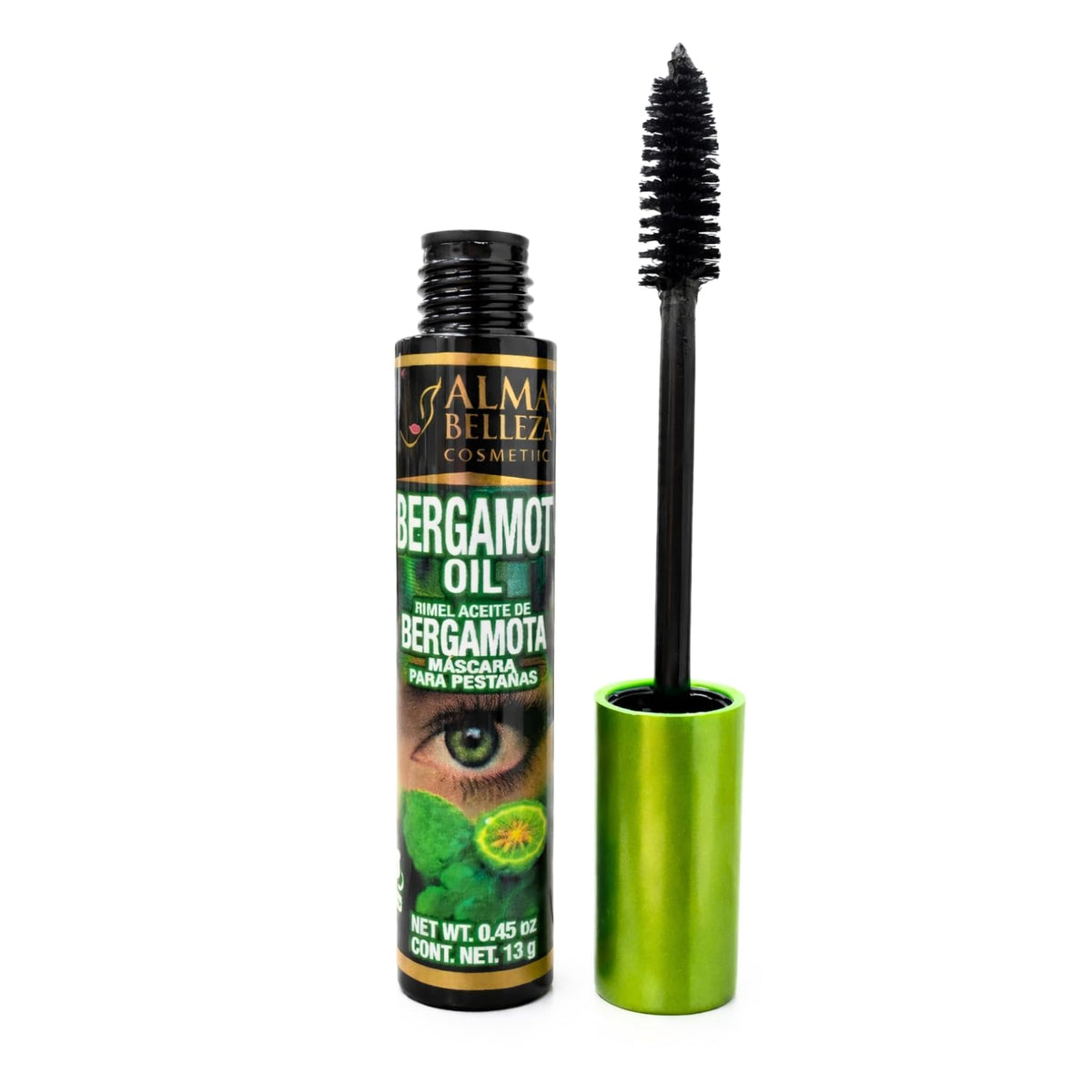 Alma Belleza mascara front packaging showing waterproof benefit