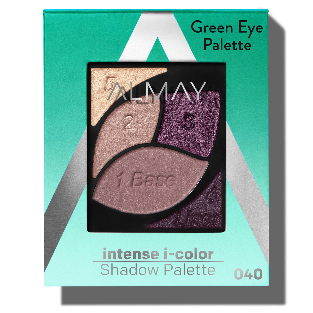 Almay front compact showing palette and primer, clear green-eye enhancing effect