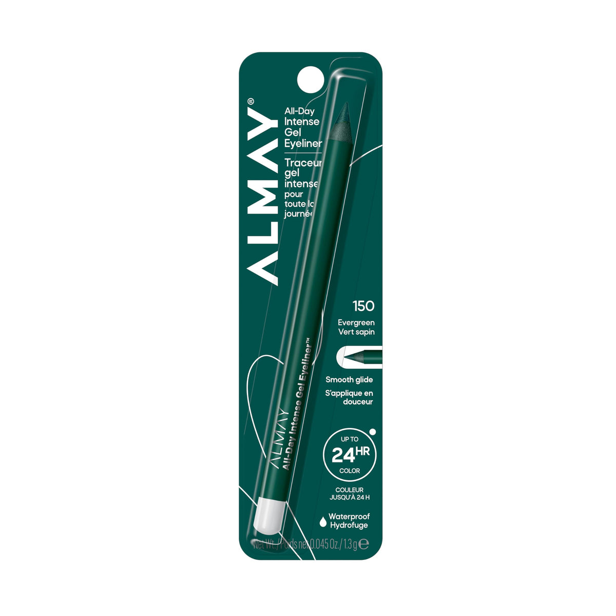 Almay eyeliner front packaging showing shade and benefit longwear