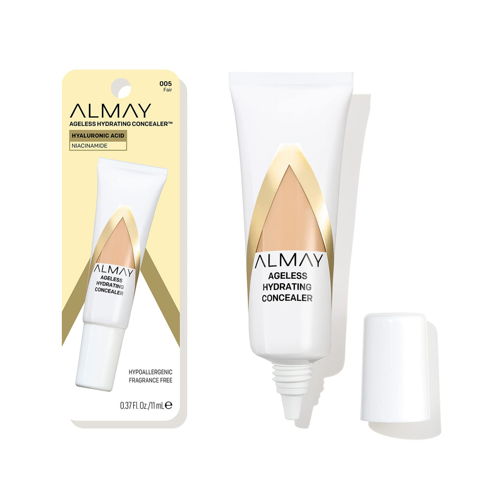 Almay concealer front tube showing shade 005 fair and benefits